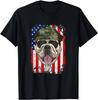 English Bulldog - Dog Veteran 4th of July Gift Unisex T-Shirt