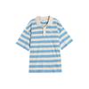 New Striped SS25 WARDROBE ESS Polo Shirt Unisex Light Blue 633857-57