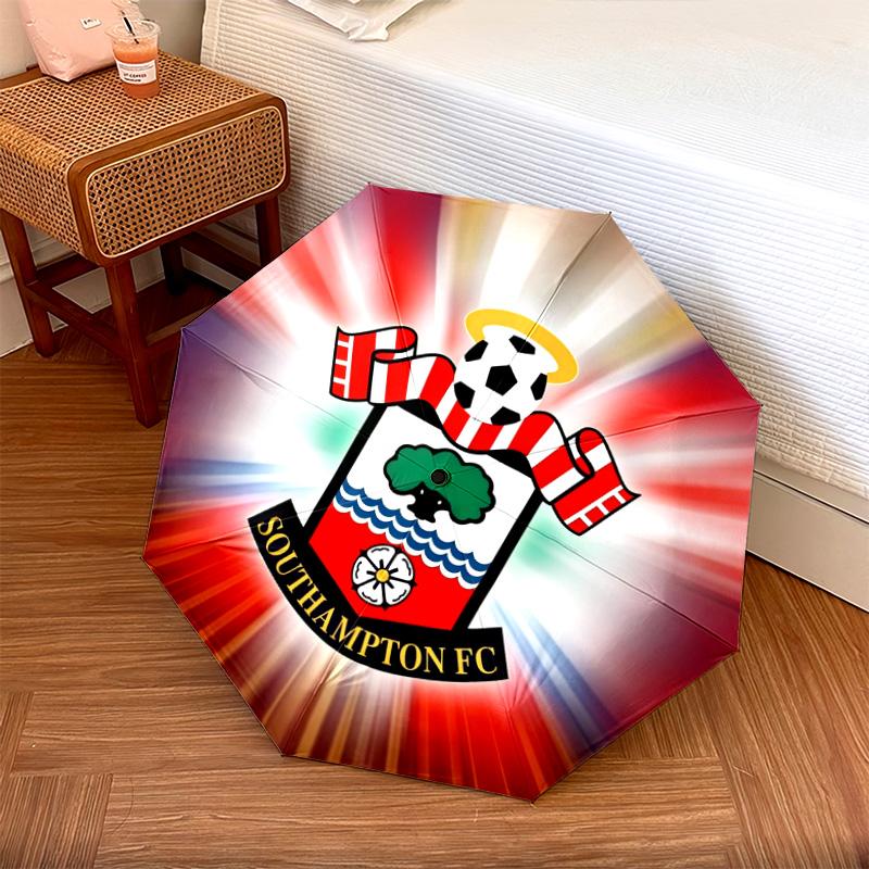 Southampton FC2pattern, Automatic Folding Umbrella, Portable and Foldable Design, 8 Ribs, a Christmas or Birthday Gift.