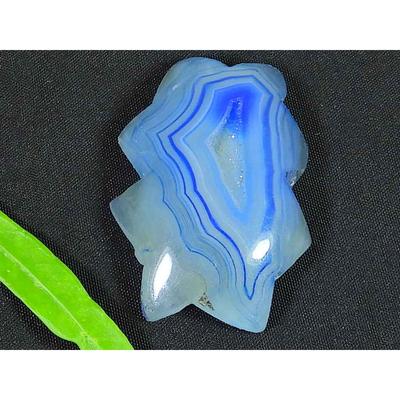 Druzy Akik Şifalı Süslü Kabaşon Serbest Değerli Taş 25X39X08MM SK-3623
