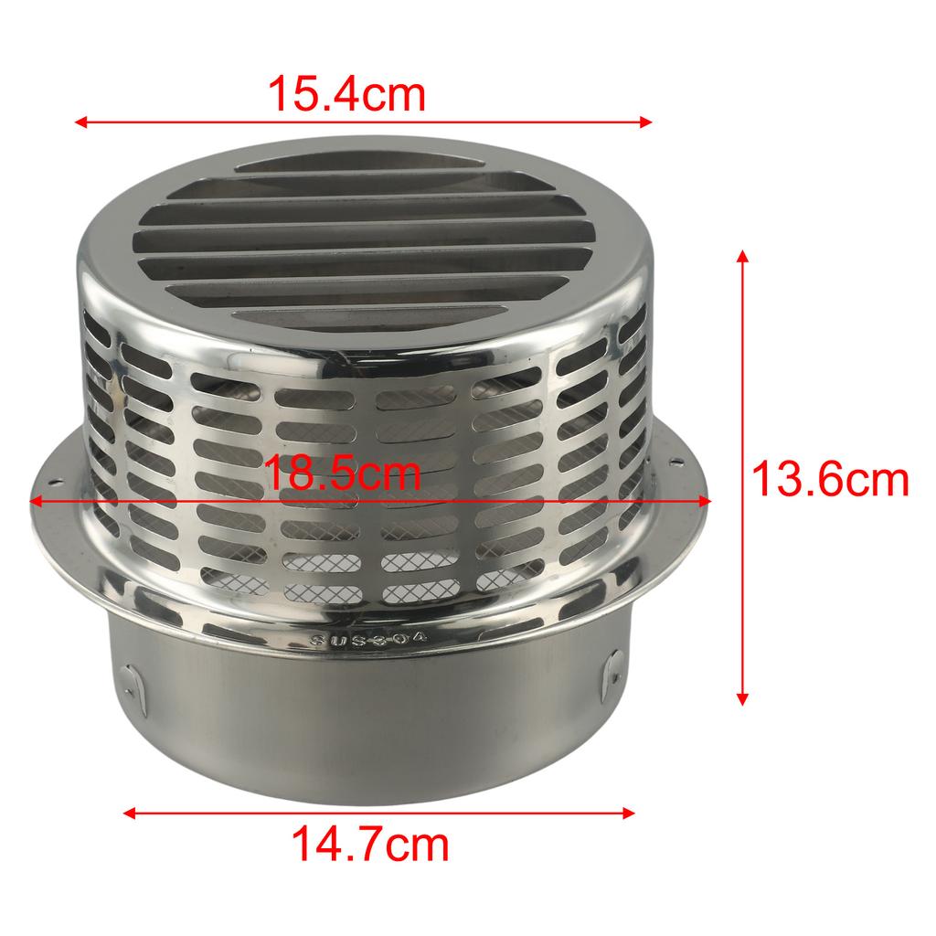 Stainless Steel Water Heater Chimney Cap Air Vent Ducting Ventilation Exhaust Grille Cover Outlet Heating Cooling Vents Cap
