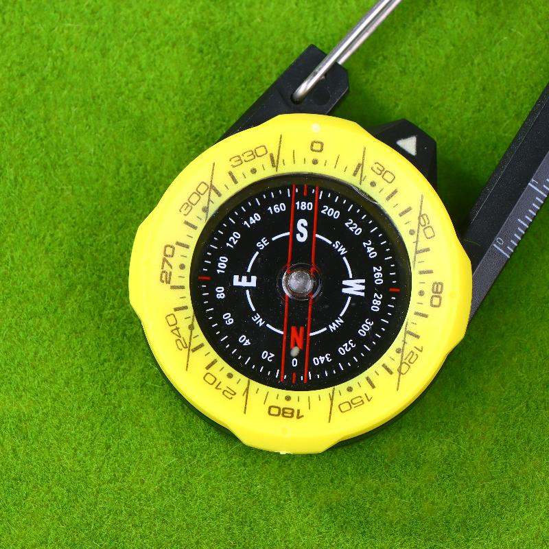 1Pc Luminous Compass Keychain Carabiner Portable Abs Material Directional Guide Sports Off-Road For Hiking Camping