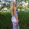 European and American style women's new summer fashion printing slim-fitting and thin backless tube top dress