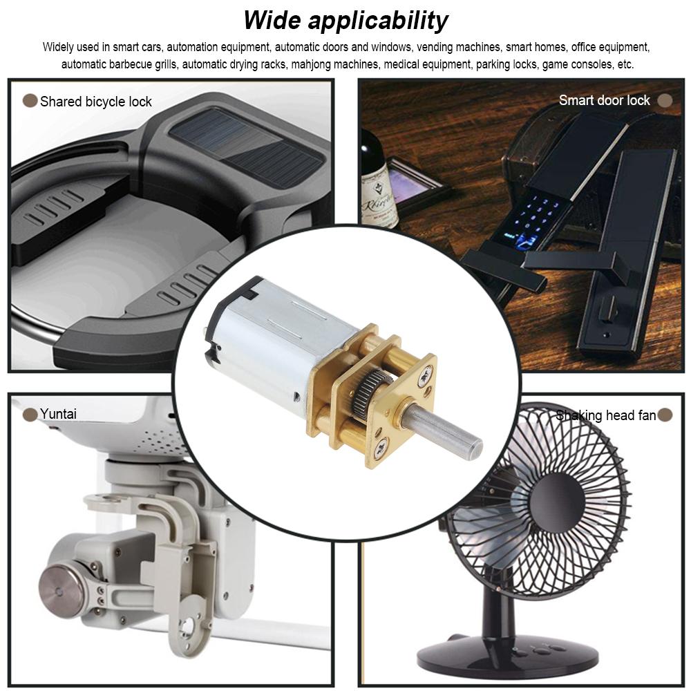 N20 Mini Micro Metal Gear Motor DC 3V with Gear Wheel DC Motors 15/30/50/60/100/200/300/500/1000RPM