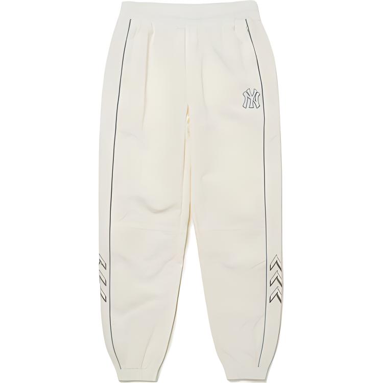 

New MLB Knitted Sports Pants Unisex Ivory White 3AWPS1414-50IVS XL