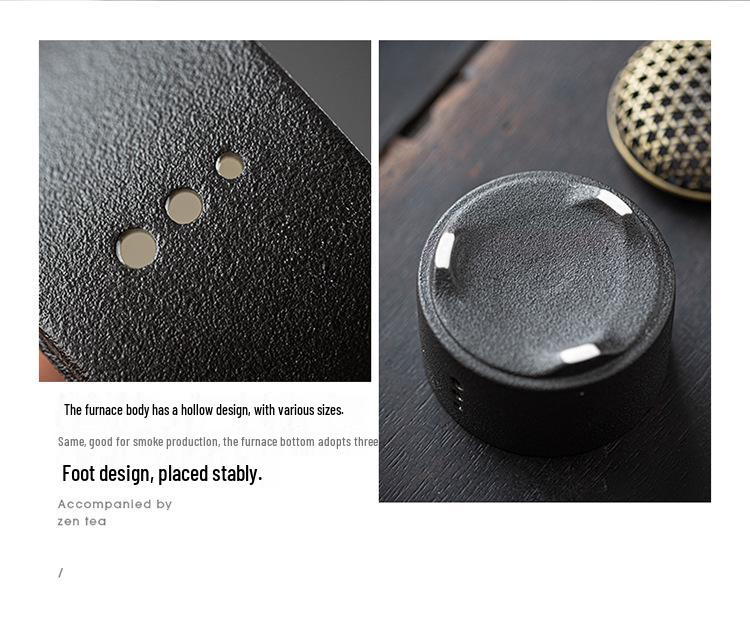 Ceramic Incense Burner for Coils & Sticks, Home Aroma Diffuser, Sandalwood & Agarwood Ornament.