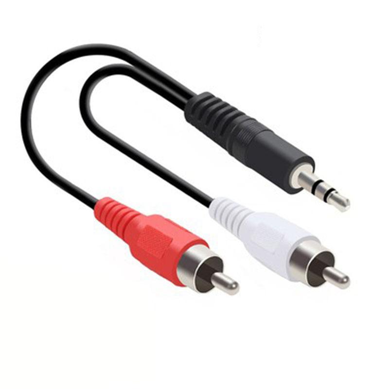 3.5mm To 2RCA Cable 3.5mm Jack Male To 2RCA Male Stereo Audio Adapter RCA Extension Cable for Phone Amplifier Speaker DVDGood product