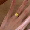 2026 Points Diamond Octagram Brushed Love Ring Vintage Light Luxury Niche High-end Index Finger Ring