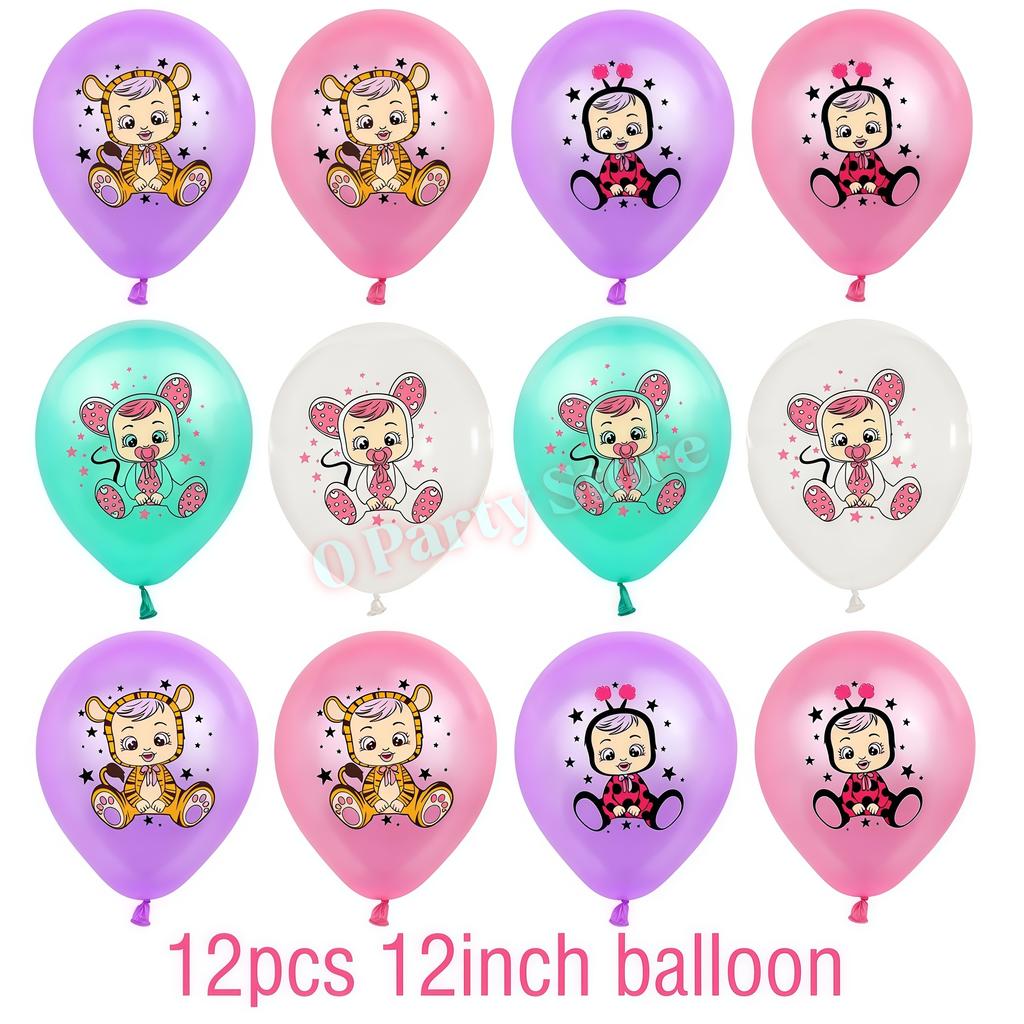 Cry Babiesed Birthday Party Decorations Tableware Plate Cup Balloon 1St Year Boy Girl Birthday Decor Baby Shower Supplies Gifts