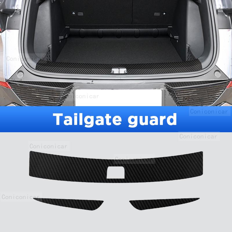 For BYD Atto 3 YUAN PLUS EV -2025 Car Door Sill Leather Stickers Protection Plate Carbon Fiber Threshold Strip Taildoor