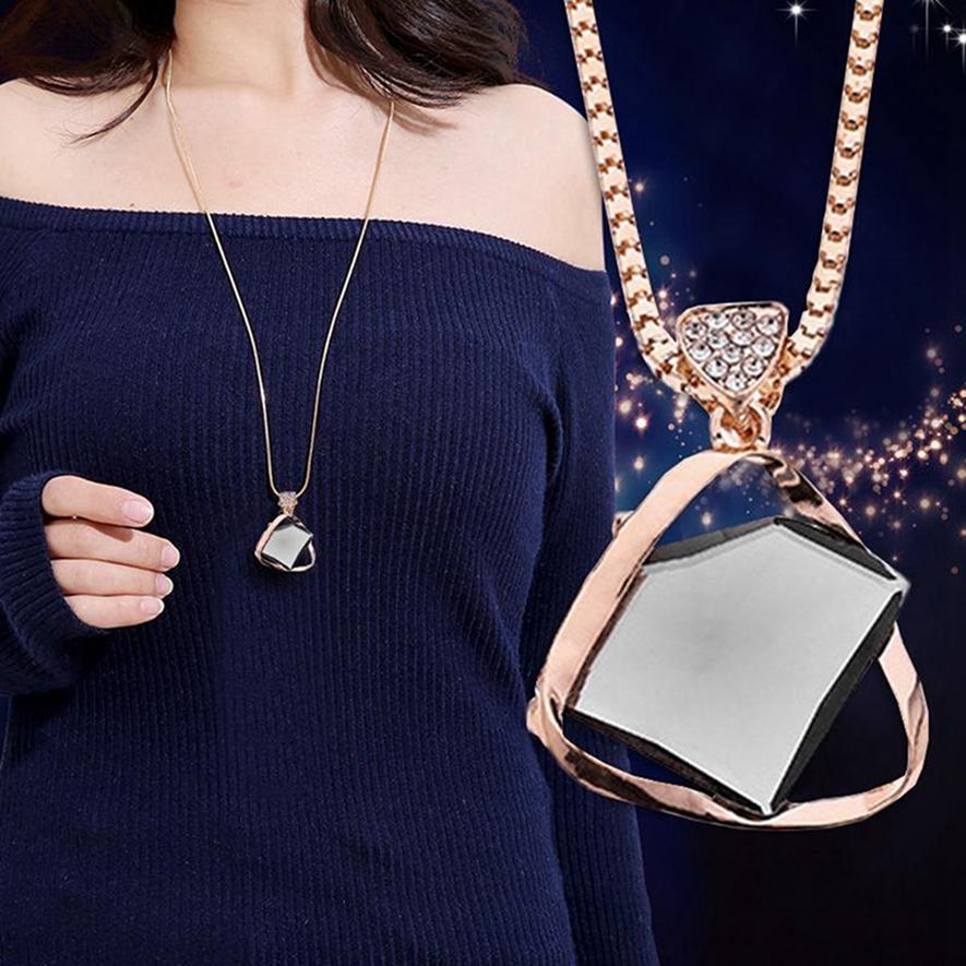 

Дамы Мода Все матч Ожерелье Треугольник Кулон Sweater цепи