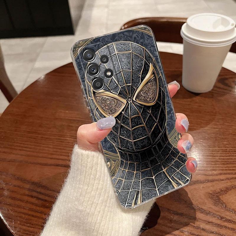 Spider Iron Man Black Panter Marvel Clear Case For Samsung Galaxy A57 A37 A56 A36 A55 A54 A35 A26 A07 A17 A16 A06 A36 A15 Cover