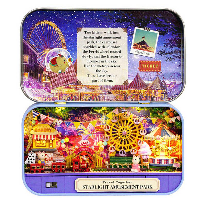 Box Wood Diy Miniature Doll House Kit Theatre Series Handcraft Toy Educational