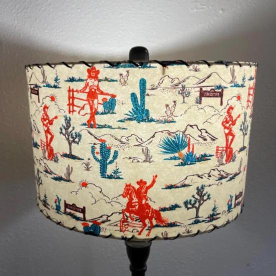 Yousheng Drum Lamp Shade Vintage Style Lamp Shade Lamp Cover Replacement Western Lampshade for Floor Lamps Table Lamps
