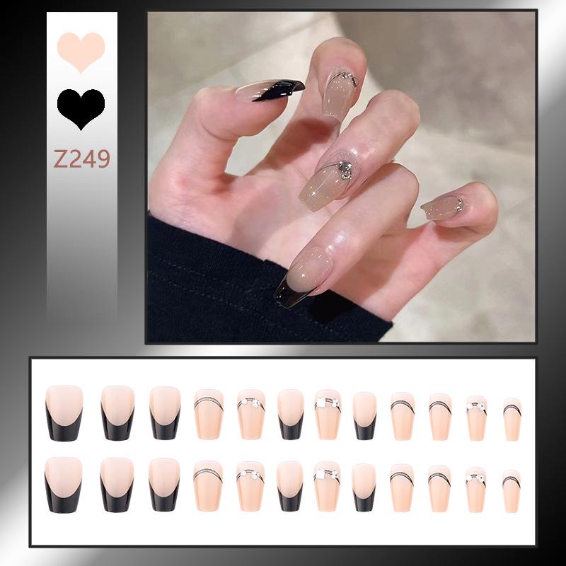 Handmade Press-On Nails – Crushed Diamond Butterfly Glitter Tips Collection