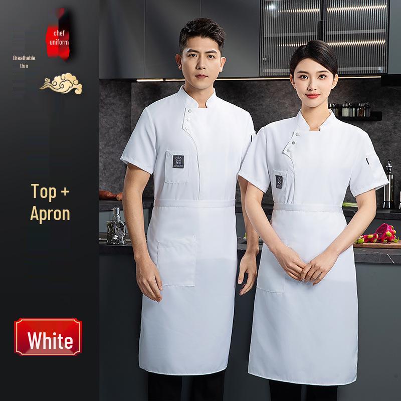 Lightweight Summer Chef Uniform with Three Buttons