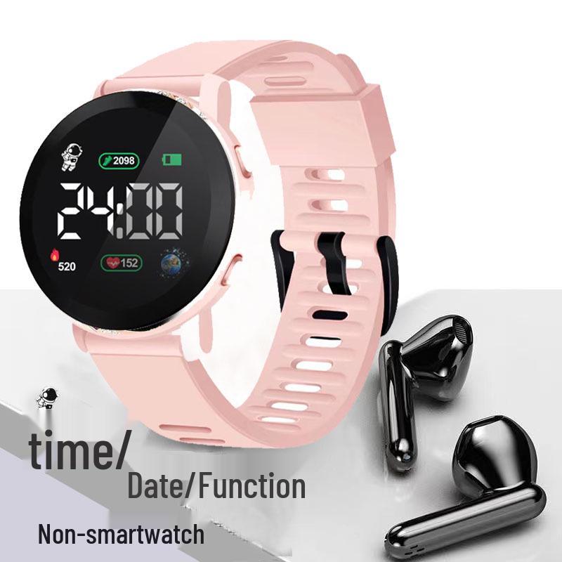 Unisex Kids' Waterproof LED Digital Watch - Multi-Function, Non-Mechanical