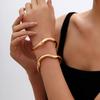 Bracelet INS Minimalist Irregular Wave Jewelry Metal Glossy Bracelet Ladies Jewelry