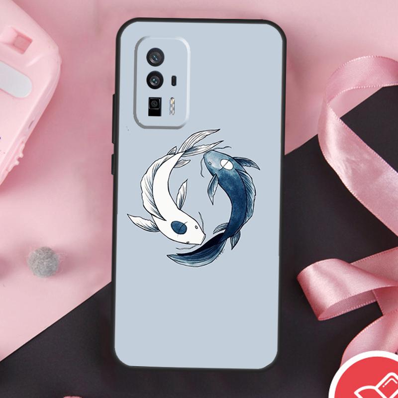 Ying Yang Koi Fish Case For POCO X3 X5 X6 F6 Pro M6 M5s F3 F5 Xiaomi 11T 12T 13T Pro 14 Ultra 12 13 Lite Cover