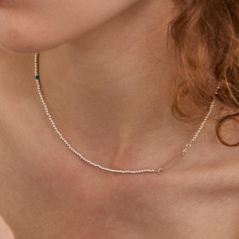 LUNNE Silver 925 Breeze Turquoise Point Necklace #LSN71
