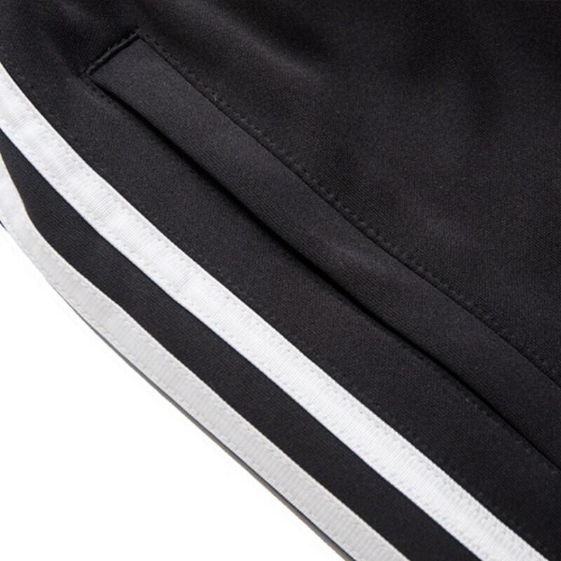 Adidas Breathable Stretch Straight Leg Retro Sports Long Pants Men Pants Black TR30PR
