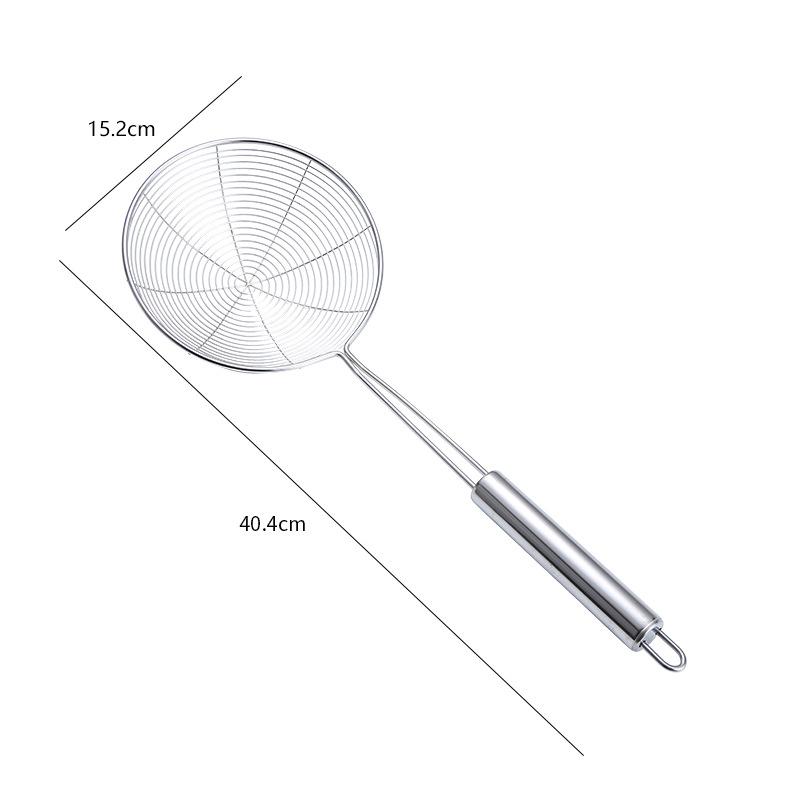 Stainless Steel Oil Frying Spoon Colander Mesh Strainer Round Net Filter Scoop Noodles Dumpling Sieve for Kitchen Accessories