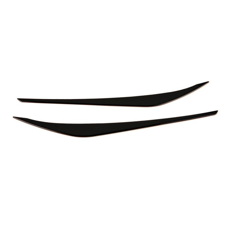 Car Accessories Headlight Eyebrow Cover Eyelids Sticker Trim For Hyundai Elantra 2016 2017 2018 Piano Black