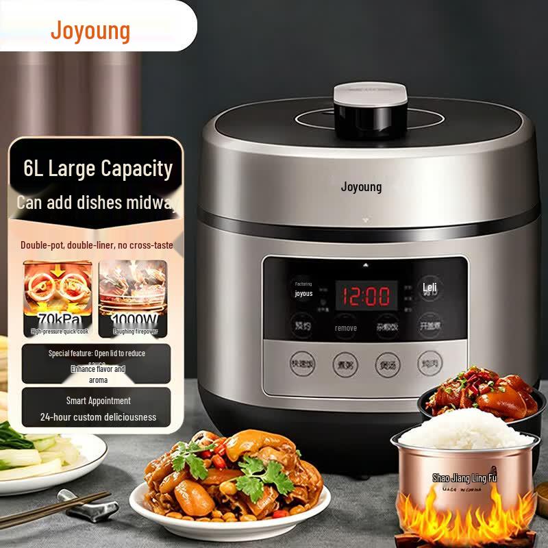 Joyoung Smart 6L Electric Pressure Cooker with Dual Inner Pots