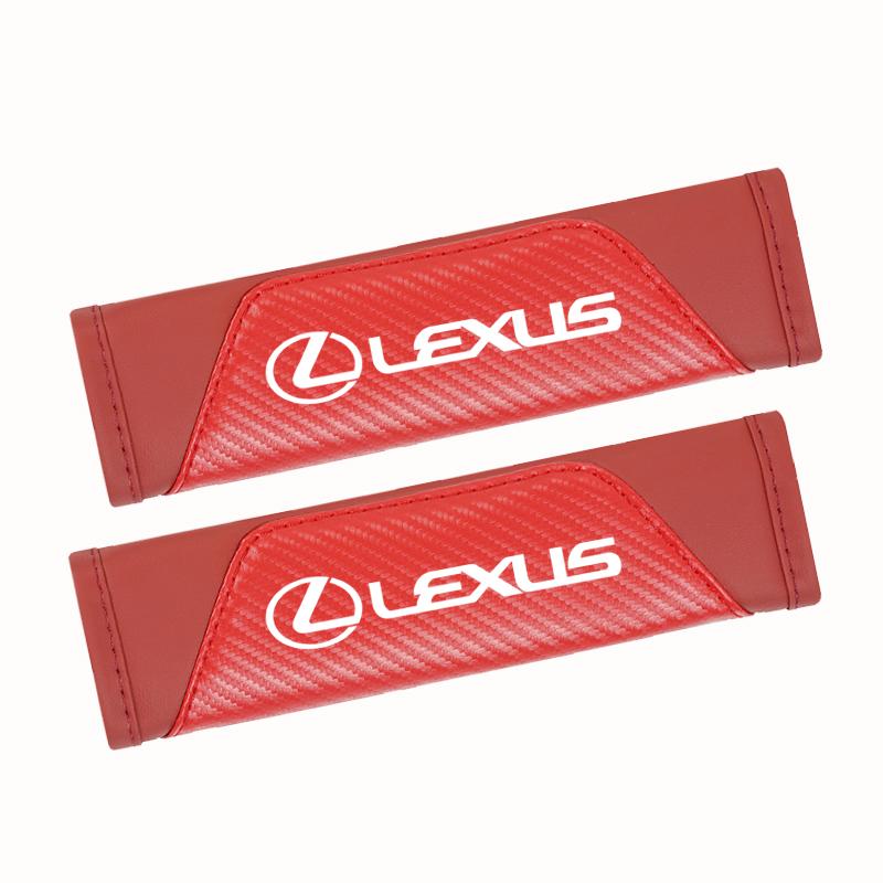 Car Seat Belt Shoulder Cover Carbon Fiber Protective Pad For Lexus F SPORT ES RX NX LS UX LM LX GX LC RZ IS CT GS RC HS SC LXB