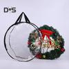 Christmas Wreath Storage Bag with Handle Zipper Closure Large Capacity Transparent Garlands Mini Trees Dustproof Organizer