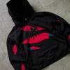 ROADVIBE American Retro Spider Patchwork Print Hoodies Fashion Oversized Loose Full Zipper Hoodie Men Jacket Gothic Street Y2k Sweatshirt