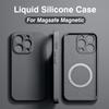 Original For Magsafe Magnetic Case For iPhone 15 14 13 12 11 Pro Max 8 Plus Liquid Silicone Case XR X XS Wireless Charging Cover