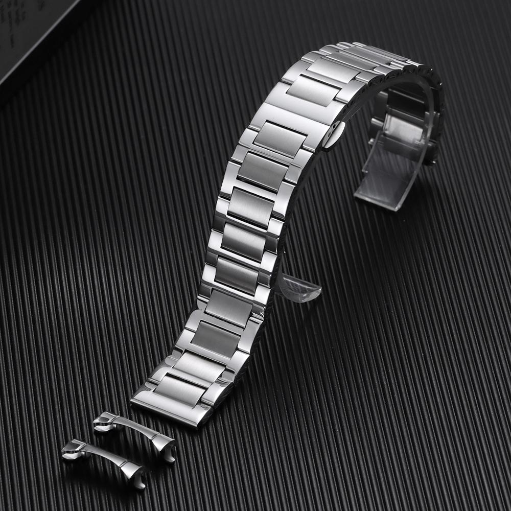 

14mm16mm 18mm 20mm 22mm Stainless Steel Watch Strap Universal Curved End Bracelet Metal Wristband Men Women Watch Band for Rolex 16mm срібний