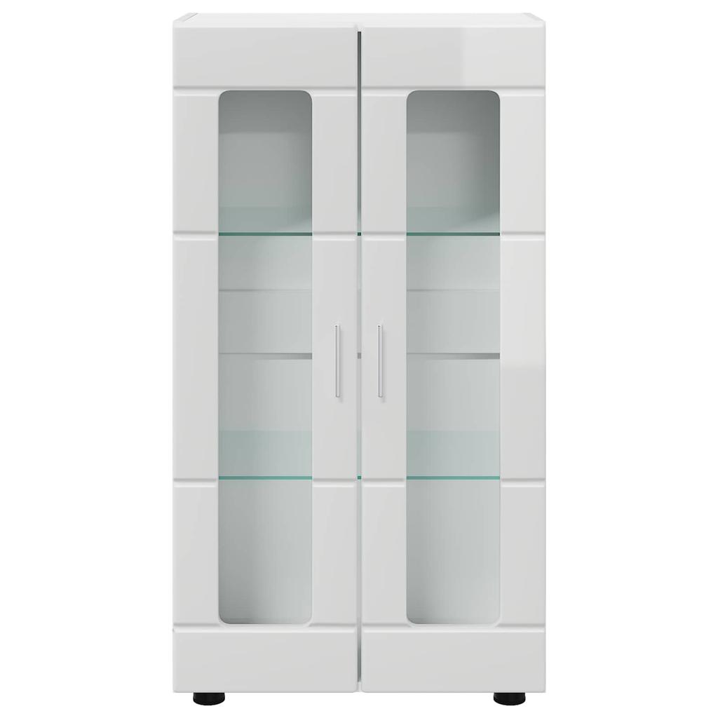 Szafka RTV FLORIN z Półką Biała Połysk 55,5 x 29 x 100 cm
