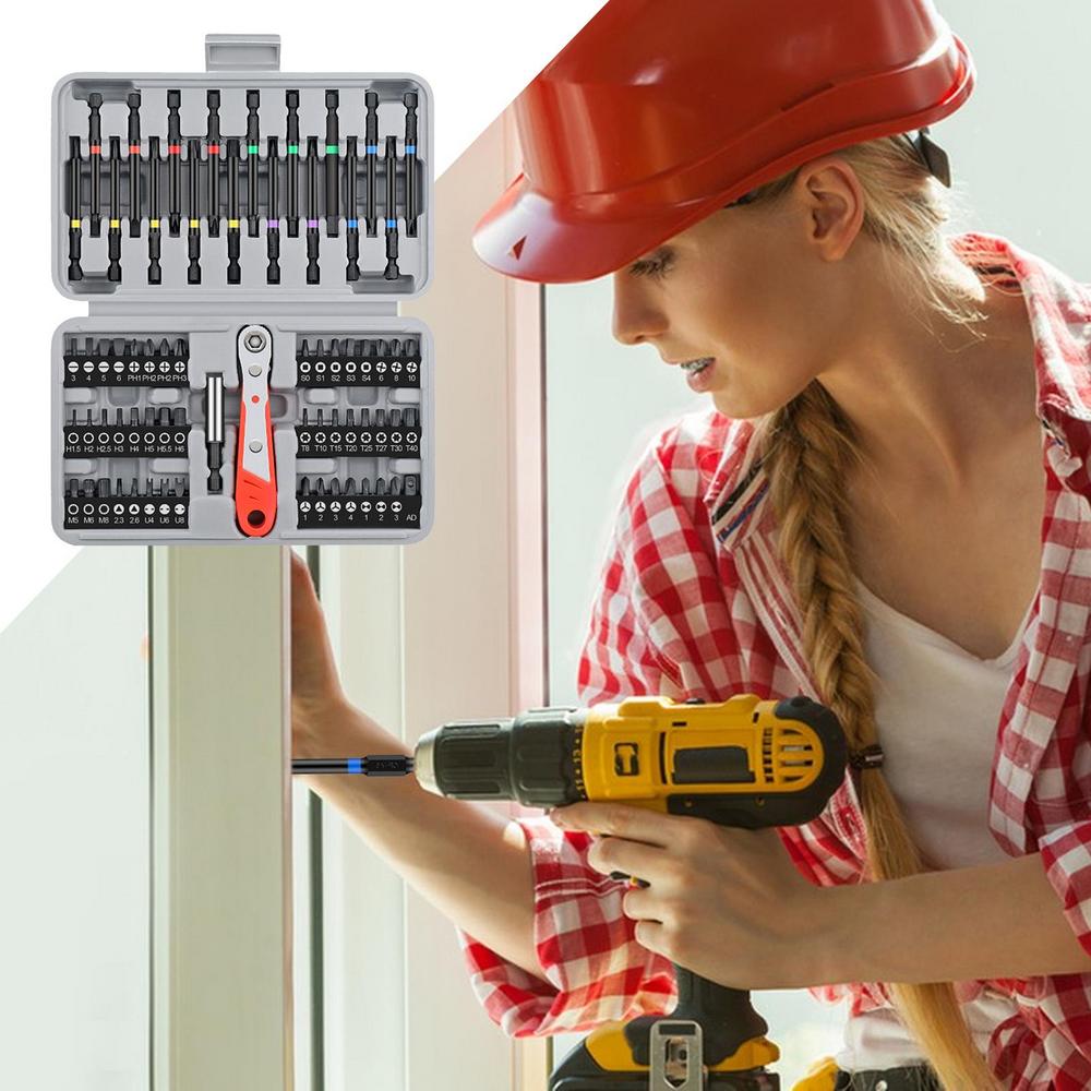 68PCS Screwdriver Set With Case Metal Screwdriver Tool Set With Bits Repair Tool Kits Portable Precision Ratcheting Screwdriver