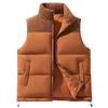 Men's Down Cotton Vest Autumn Winter Trend Corduroy Color Block Vest Thickened Warm Casual Sleeveless Jacket for Men