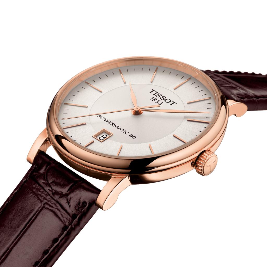 Tissot Leather Strap silver Dial Men's Fashion Watch T122.407.36.031.00