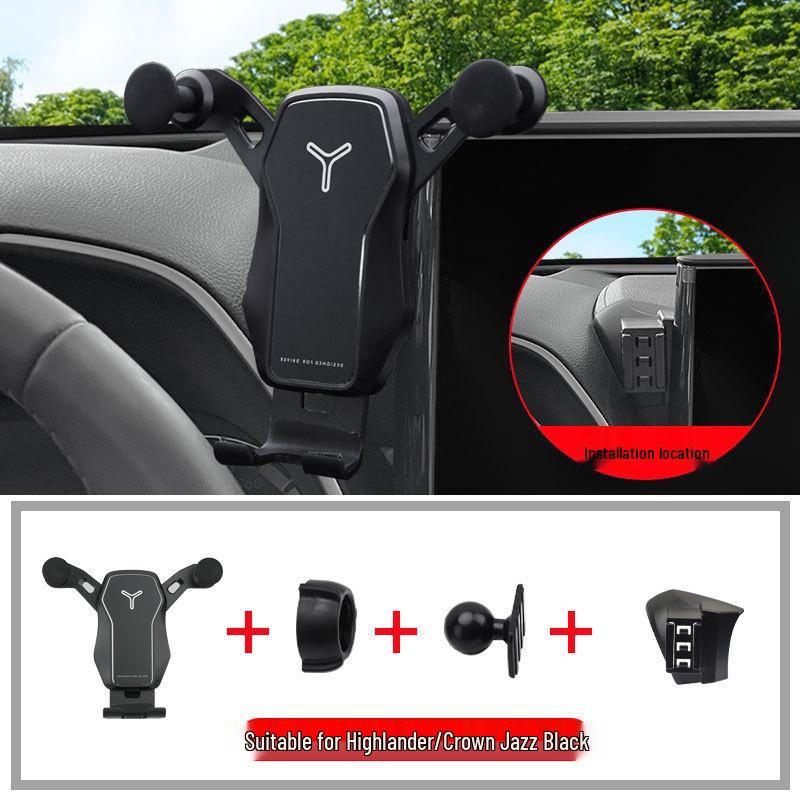 Wireless Charging Phone Holder for 22 Highlander/Crown Land Cruiser Models
