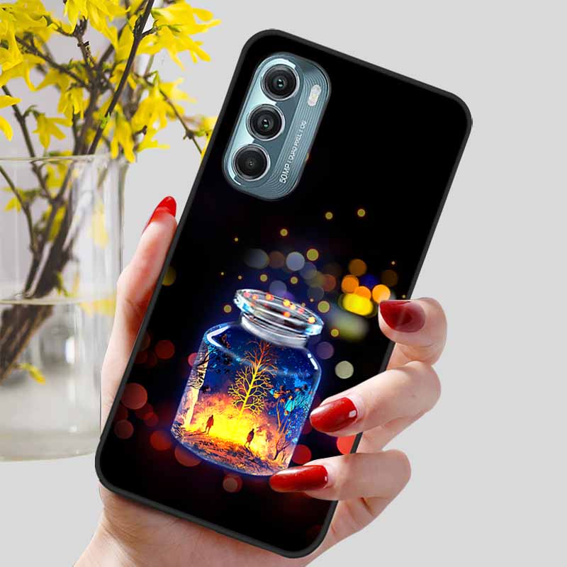 Fashion Lovely Cute Black TPU Silicone Phone Cover for Motorola Moto G Stylus 4G 5G 2022 Protect Soft Bumper Shells Coque Capa