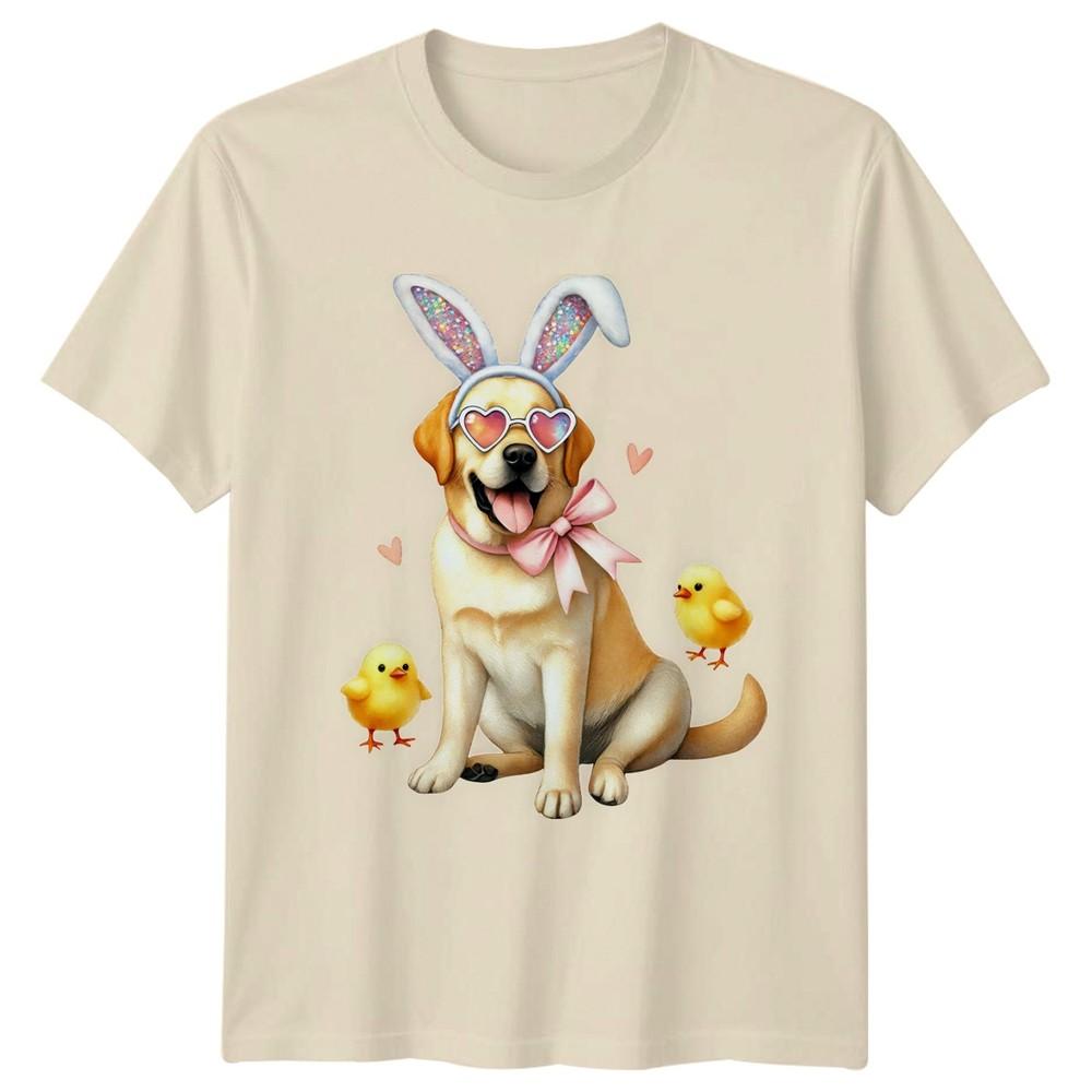 Labrador Retriever Dog Wearing Bunny Unisexs TShirt Labrador Retriever