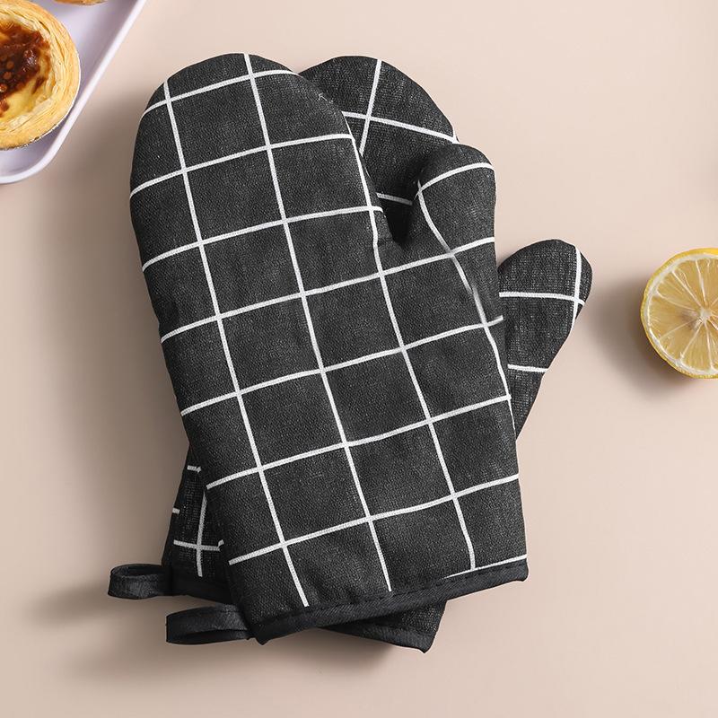 Oven Gloves for Baking Heat-insulating Gloves Non-Slip Heat Resistant Household Kitchen Gloves with Anti-Scald Microwave Gloves