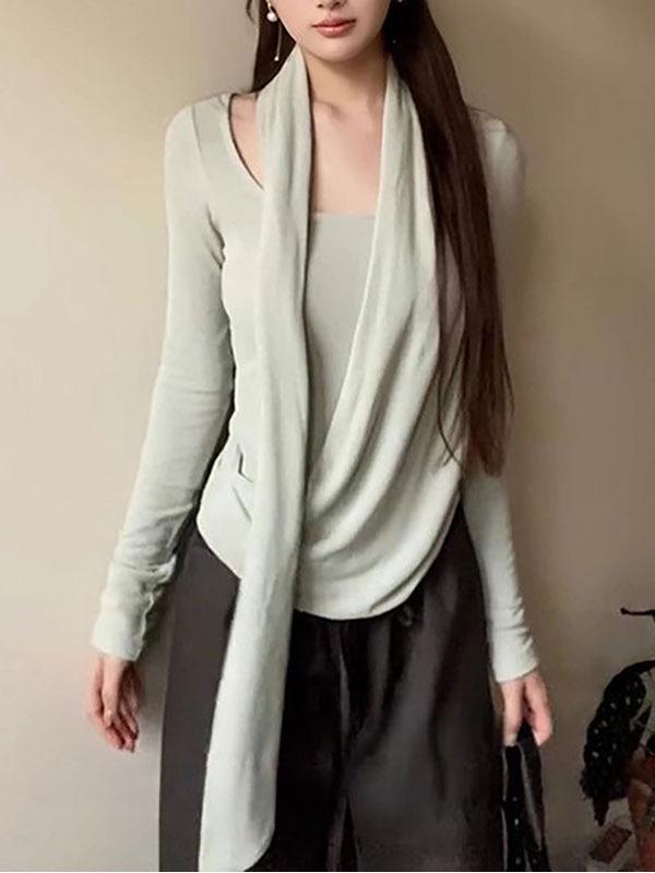 Stilvolles Damen-Langarm-Trägertop - Figurbetont, Lässig & Süß für Herbst/Winter