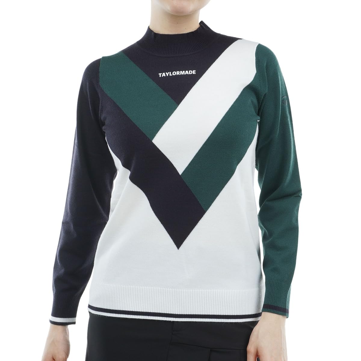 

TaylorMade Color Block Mock Sweater, Navy, Size Small, Women s, 2023FW, TL162