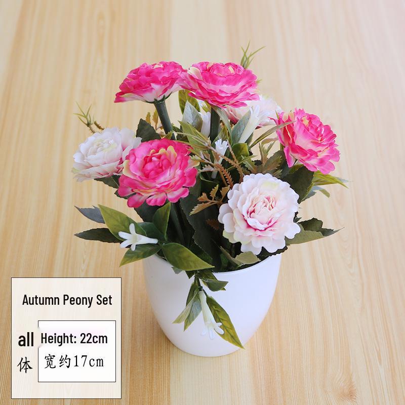 Silk Rose Bonsai: Artificial Flowers & Greenery for Indoor/Outdoor Decor