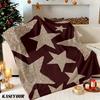 Glitter Gold Stars Winter Summer Flannel Blanket Throw Fleece Soft Fuzzy Plush Cozy Fleece Blankets for Sofa Ideal Gifts
