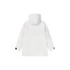 Fila Logo Print Loose Fit Drop Shoulder Hooded Cotton Jacket Winter Women Jackets White F11W249908F-WT