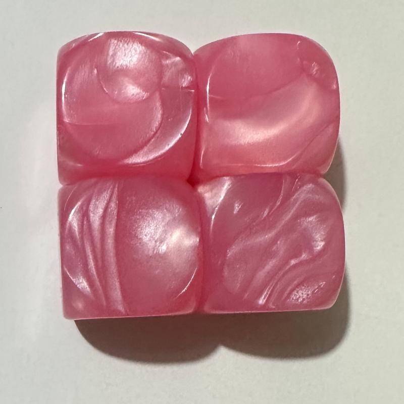 10pcs Pearl Textured Round Blank Dice Smooth Game Props for Camping Trip Travel Portable Board Game Accessories