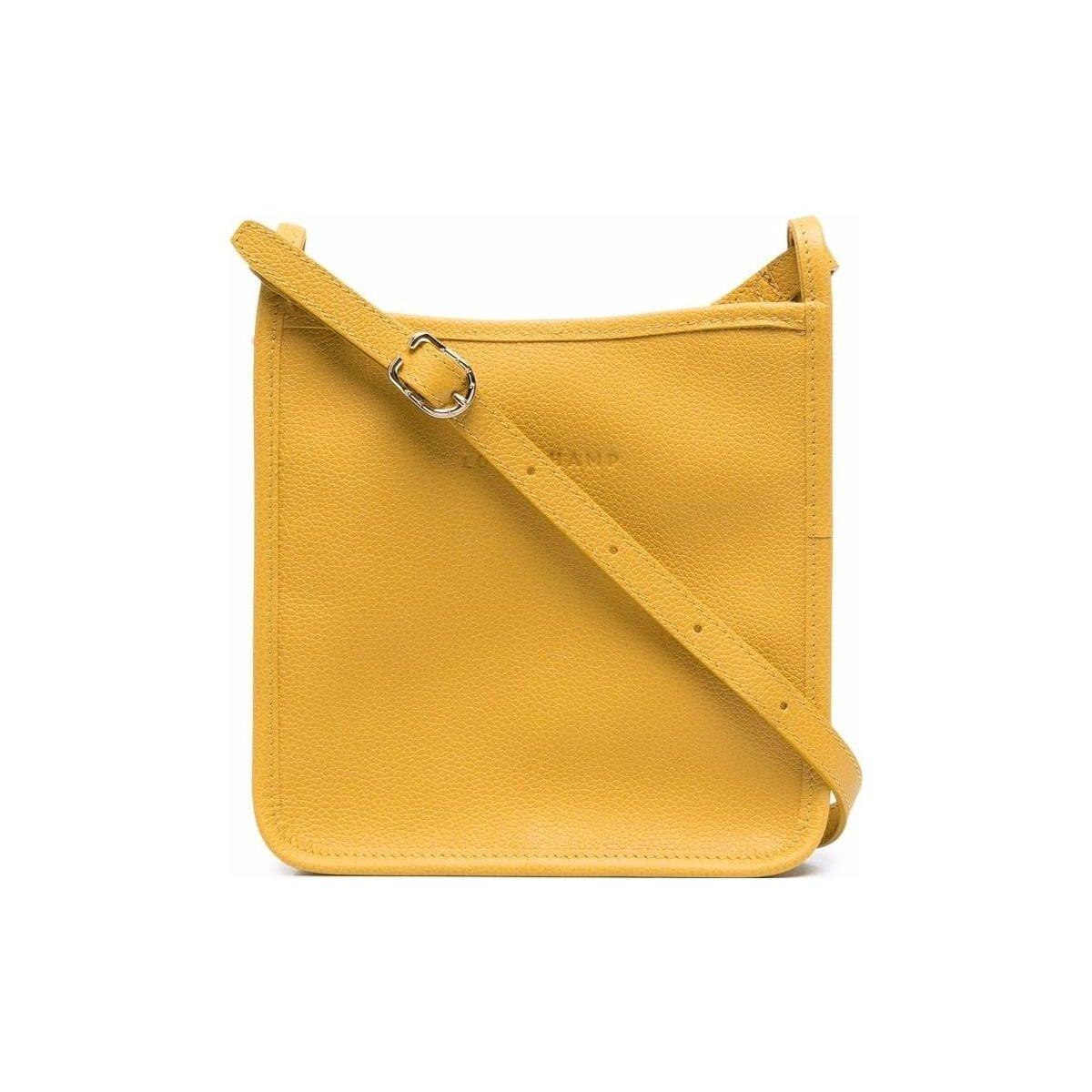 

Longchamp Le Foulonné 20 Solid Color Zipper Adjustable Shoulder Strap Calfskin Crossbody Bag Small Women Crossbody Bag Yellow 10138021635 Basic Set (Bag+Dust Bag)