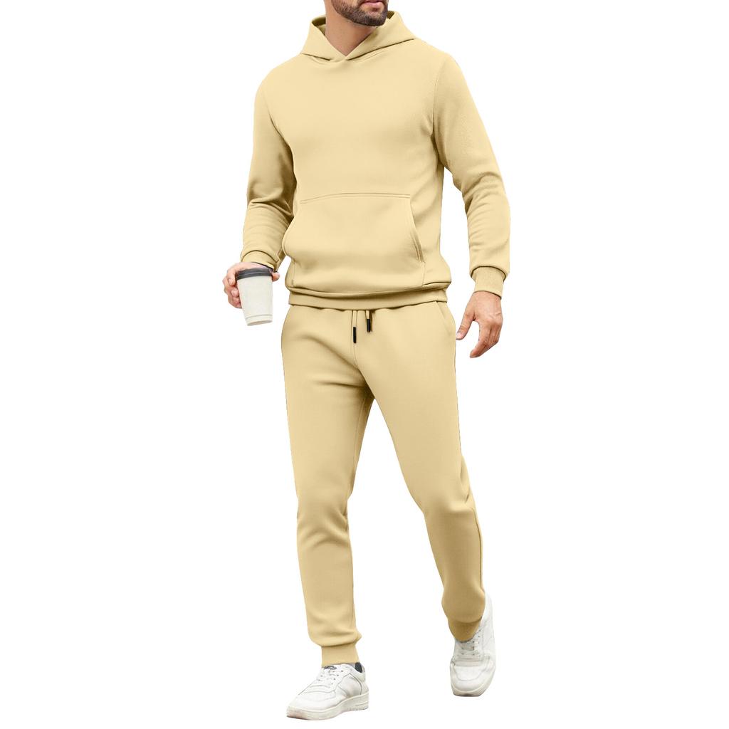 Men's Two-piece Hoodie Sweatshirt And Jogging Pants Tracksuit