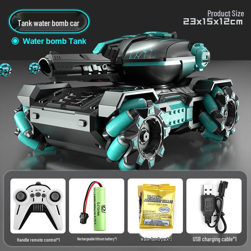 2.4G Gesture Sensing Remote Control Tank Car with Water Bomb Launch, Drifting, and Off-Road Racing for Kids
